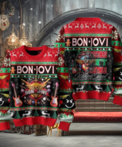 Bon Jovi Christmas Is Not Christmas Without You Chirstmas Gifts 2024 Xmas For Family And Friends Ugly Sweater