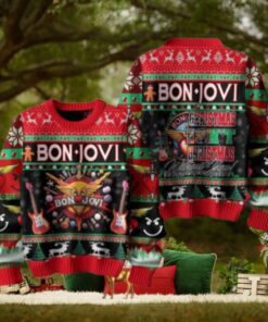 Bon Jovi Christmas Is Not Christmas Without You Chirstmas Gifts 2024 Xmas For Family And Friends Ugly Sweater