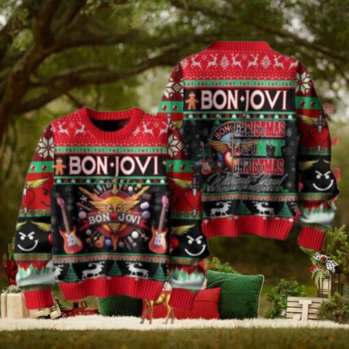 Bon Jovi Christmas Is Not Christmas Without You Chirstmas Gifts 2024 Xmas For Family And Friends Ugly Sweater