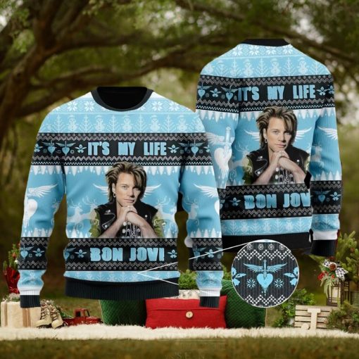 Bon Jovi It’s My Life Ugly Christmas Sweater Design Sweatshirt For Fans Gift
