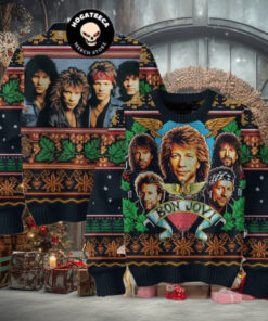 Bon Jovi Rock Band Christmas Sweater Chirstmas Gifts 2024 Xmas For Family And Friends Ugly Sweater