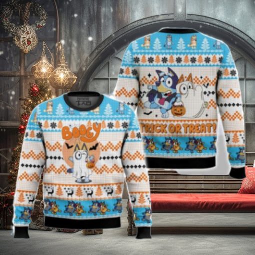 Booey Bluey Trick Or Treat Ugly Sweater