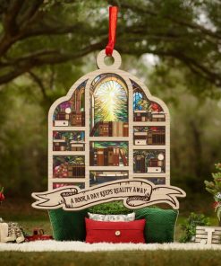 Book Away Suncatcher Ornament