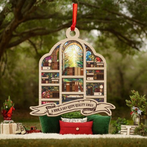 Book Away Suncatcher Ornament