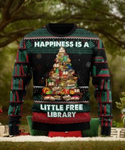 Book Free Library Chirtmas Time 3D Ugly Xmas Sweater