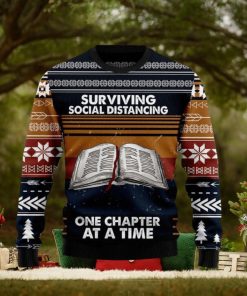 Book Retro Vintage Chirtmas Gifts Full Printing Wool Ugly Xmas Sweater