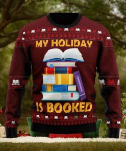 Booked Is My Holiday Xmas Gifts Wool Ugly Xmas Sweater