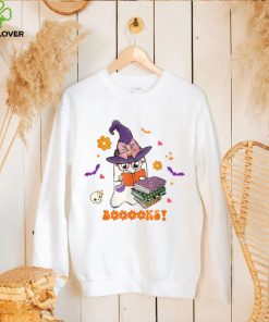 Booooks Cute Ghost Reading Library Books Halloween Teacher T Shirt