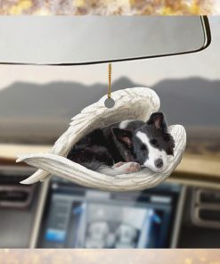 Border collie Sleeping Angel Ornament