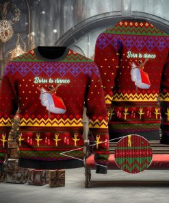 Born To Dance Ballet Girl Knitted Ugly Xmas Sweater