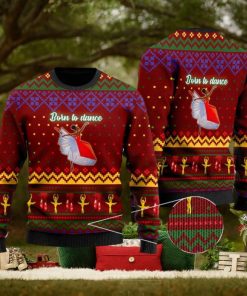 Born To Dance Ballet Girl Knitted Ugly Xmas Sweater