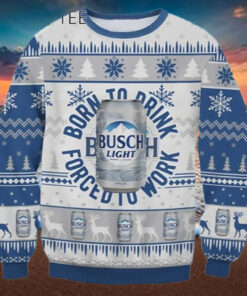 Born to Drink Busch Light Ugly Sweater