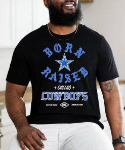 Born x raised Cowboys sign painter rocker shirt