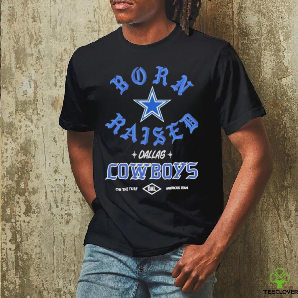 Official Born x raised Cowboys sign painter rocker t shirt