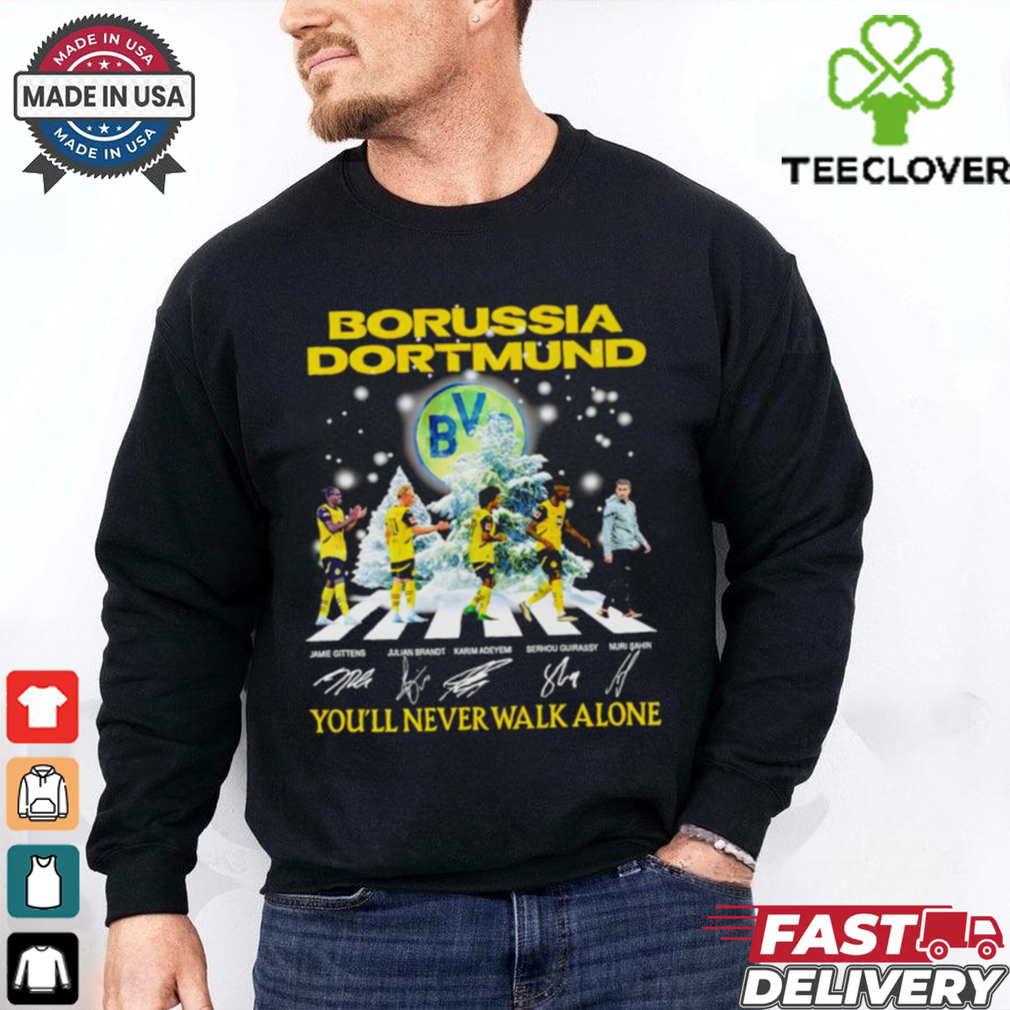 Borussia Dortmund 2024 Stars You’ll Never Walk Alone Signature Christmas shirt Borussia Dortmund 2024 Stars You’ll Never Walk Alone Signature Christmas shirt