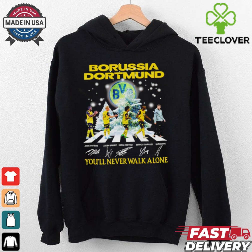 Borussia Dortmund 2024 Stars You’ll Never Walk Alone Signature Christmas shirt Borussia Dortmund 2024 Stars You’ll Never Walk Alone Signature Christmas shirt