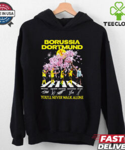 Borussia Dortmund you’ll never walk alone Abbey Road peach blossom signature shirt