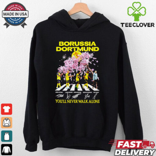 Borussia Dortmund you’ll never walk alone Abbey Road peach blossom signature shirt