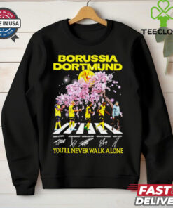 Borussia Dortmund you’ll never walk alone Abbey Road peach blossom signature shirt