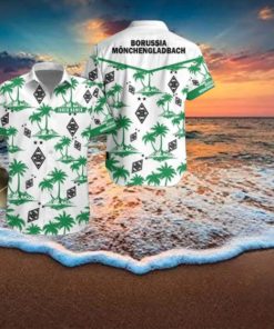 Borussia Monchengladbach Custom Name 3D Hawaii Shirt Coconut Pattern Beach Shirt