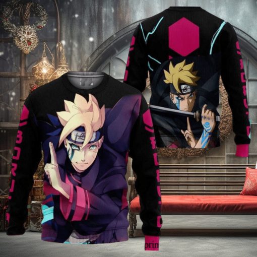 Boruto Uzumaki Naruto Manga Anime Knitted Ugly Xmas Sweater