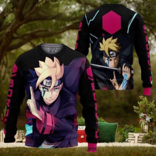 Boruto Uzumaki Naruto Manga Anime Knitted Ugly Xmas Sweater