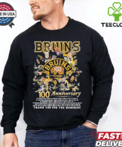 Boston Bruins 100th Anniversary 1924 2024 Thank You For The Memories T Shirt