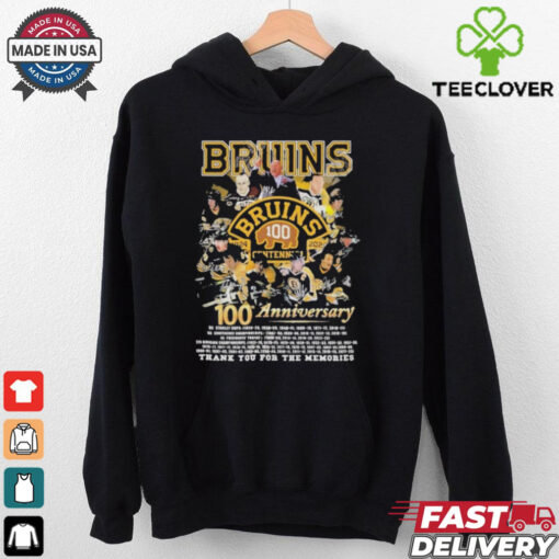 Boston Bruins 100th Anniversary 1924 2024 Thank You For The Memories T Shirt