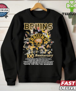 Boston Bruins 100th Anniversary 1924 2024 Thank You For The Memories T Shirt