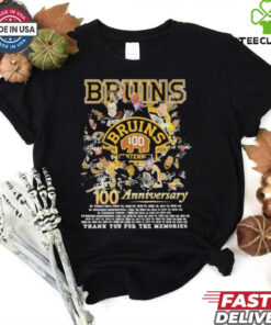 Boston Bruins 100th Anniversary 1924 2024 Thank You For The Memories T Shirt