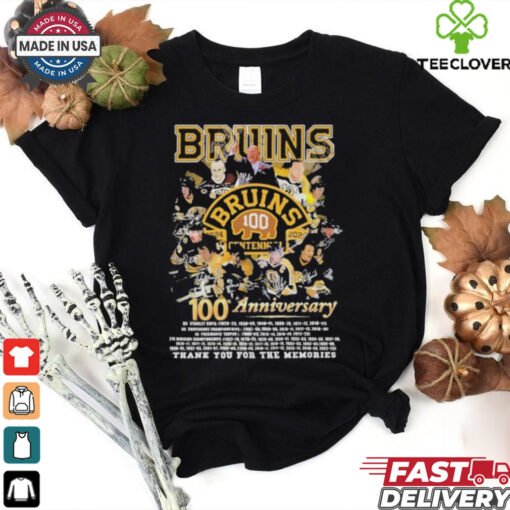 Boston Bruins 100th Anniversary 1924 2024 Thank You For The Memories T Shirt