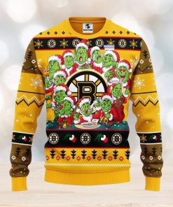 Boston Bruins 12 Grinch Xmas Day Christmas Ugly Sweater Christmas Gift For Fans Party Hoiliday Gift