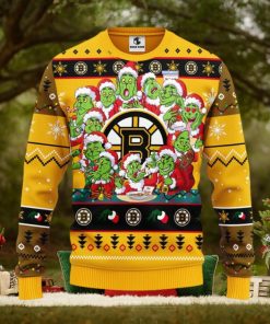 Boston Bruins 12 Grinch Xmas Day Christmas Ugly Sweater