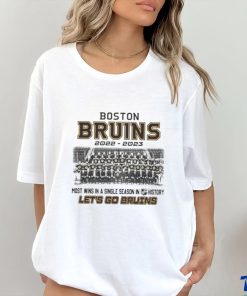 Boston Bruins 2022 – 2023 Most win in a single season in NHL History Let’s go Bruins shirt