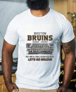 Boston Bruins 2022 – 2023 Most win in a single season in NHL History Let’s go Bruins shirt