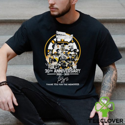 Boston Bruins 20th Anniversary 2003 – 2023 Thank You For The Memories Signature shirt