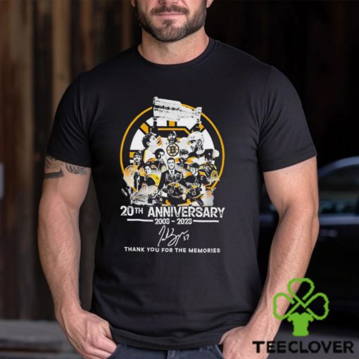 Boston Bruins 20th Anniversary 2003 – 2023 Thank You For The Memories Signature shirt