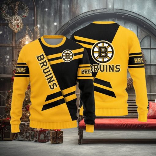 Boston Bruins Basic Pattern Ugly Christmas Sweater