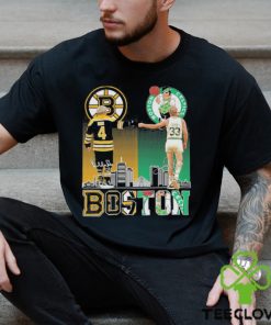 Boston Bruins Bobby Orr Boston Celtics Larry Bird The Legends Fan T Shirt