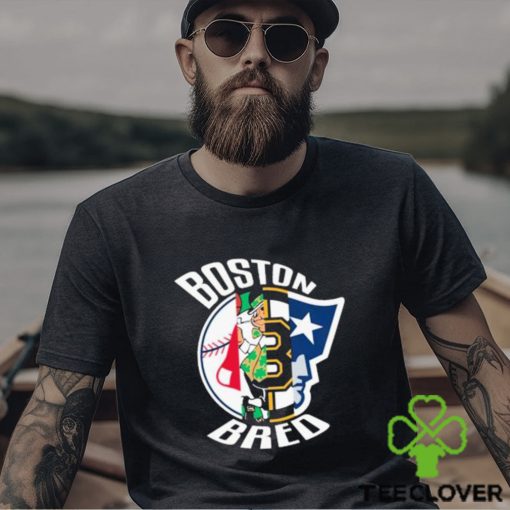 Boston Bruins Celtics Red Sox New England Patriots Boston Bred shirt