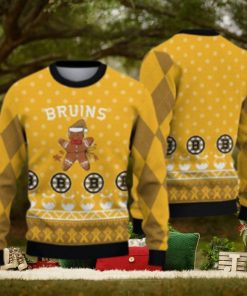 Boston Bruins Christmas Gingerbread Man Ugly Christmas Sweater Cute Christmas Gift