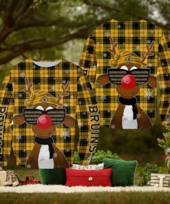 Boston Bruins Christmas Reindeer Sunglasses Gift New 3D Sweater For Fans Gift Christmas