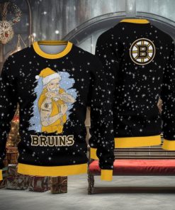Boston Bruins Christmas Santa Claus Tattoo Limited Edition Ugly Sweater