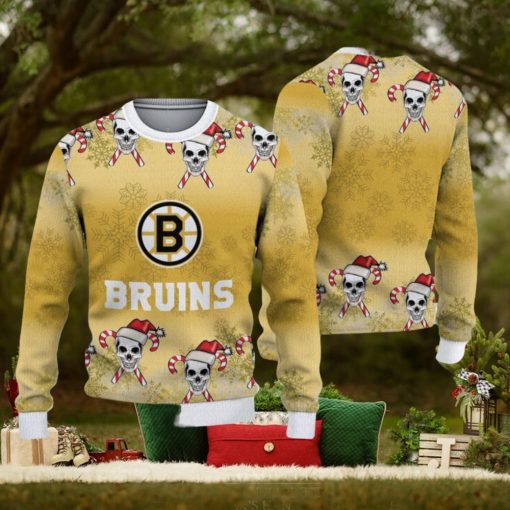 Boston Bruins Christmas Skull Hot Trending Ugly Sweater For Fans