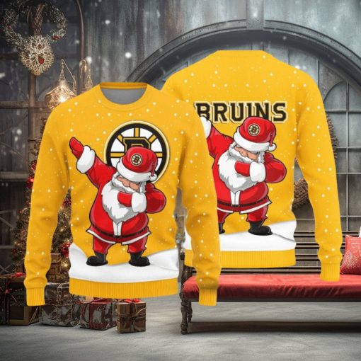 Boston Bruins Dab Santa New Style Knitted Sweater