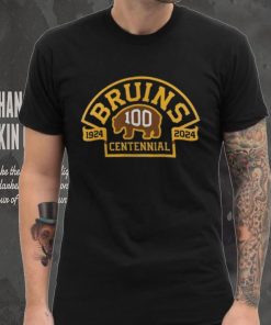 Boston Bruins Fanatics Branded Black Authentic Pro Centennial Logo T Shirt