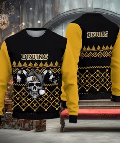 Boston Bruins Fans Skull Cold Knitted Christmas Sweater