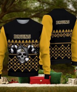 Boston Bruins Fans Skull Cold Knitted Christmas Sweater