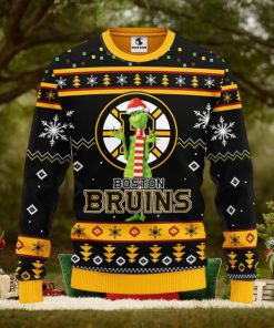 Boston Bruins Funny Grinch Christmas Ugly Sweater