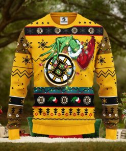Boston Bruins Grinch Christmas Ugly Sweater
